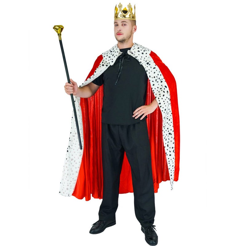 KalcyKizz Men's Kings Costume,One Size, (Color - Red,gold,white) - Image 2